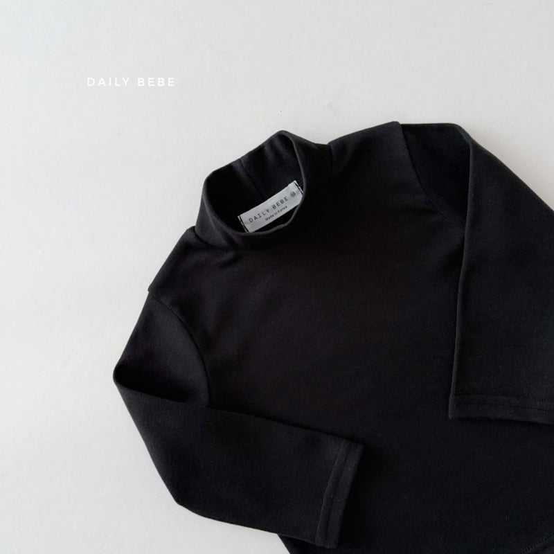 Daily Bebe - Korean Children Fashion - #kidsstore - Basic Mockneck Tee - 6