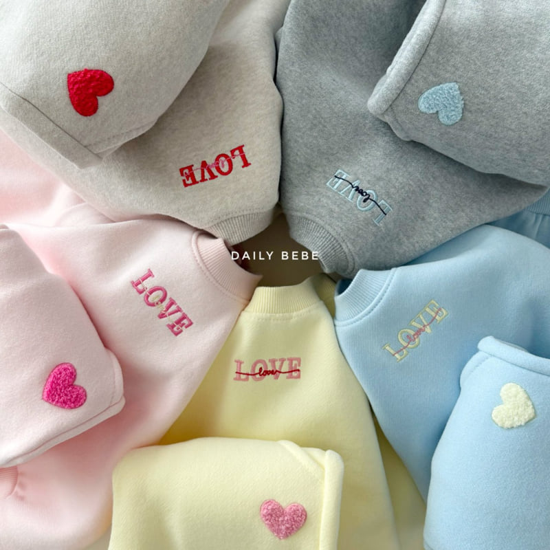 Daily Bebe - Korean Children Fashion - #kidsstore - Love Jogger Set - 3