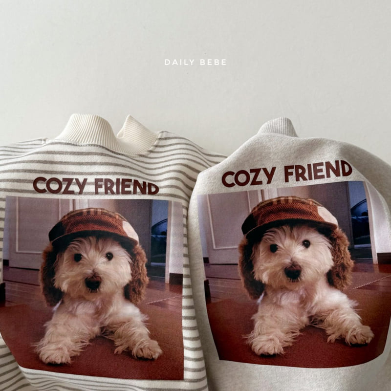 Daily Bebe - Korean Children Fashion - #kidsstore - Puppy Mockneck Sweatshirt - 3
