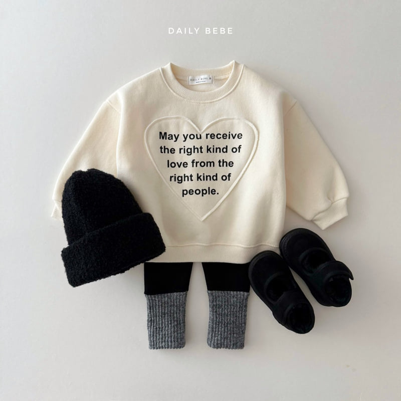 Daily Bebe - Korean Children Fashion - #kidsstore - Heart Patch Sweatshirt - 10