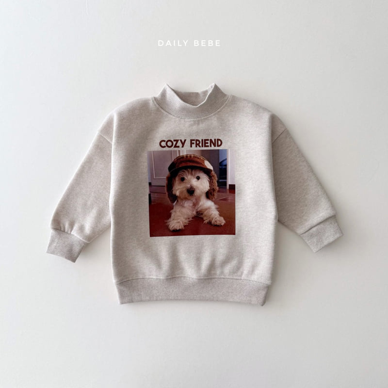 Daily Bebe - Korean Children Fashion - #kidsstore - Puppy Mockneck Sweatshirt - 4