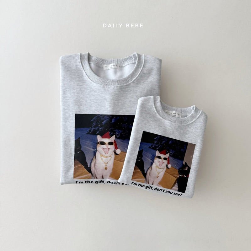 Daily Bebe - Korean Children Fashion - #kidzfashiontrend - Santa Cat Sweatshirt