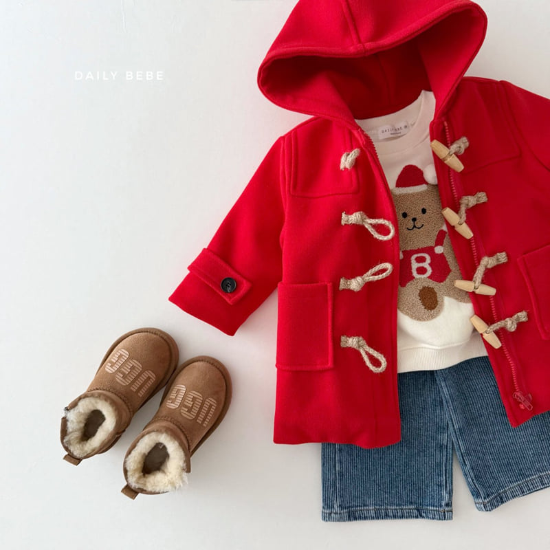 Daily Bebe - Korean Children Fashion - #littlefashionista - Daily Hooded Coat - 3