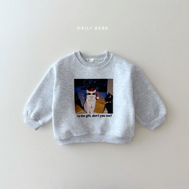 Daily Bebe - Korean Children Fashion - #littlefashionista - Santa Cat Sweatshirt - 3