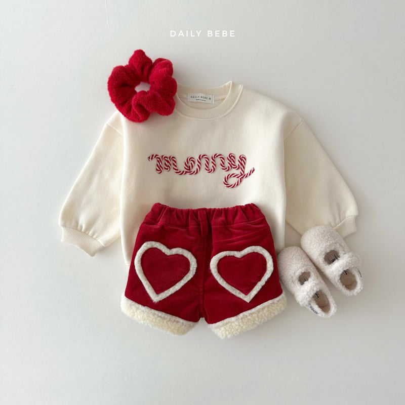 Daily Bebe - Korean Children Fashion - #Kfashion4kids - Embroidered Merry Sweatshirt - 4