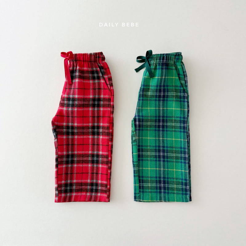 Daily Bebe - Korean Children Fashion - #magicofchildhood - Merry Check Pants