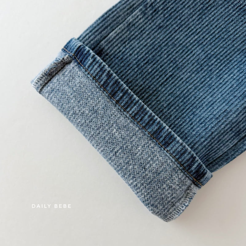 Daily Bebe - Korean Children Fashion - #magicofchildhood - Brushed Denim Pants - 7