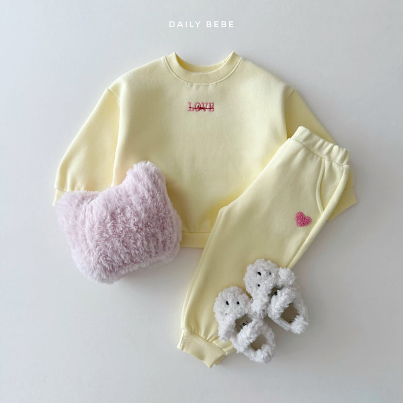 Daily Bebe - Korean Children Fashion - #magicofchildhood - Love Jogger Set - 7