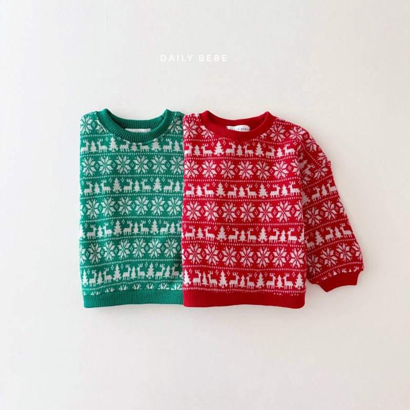 Daily Bebe - Korean Children Fashion - #minifashionista - Jacquard Sweatshirt