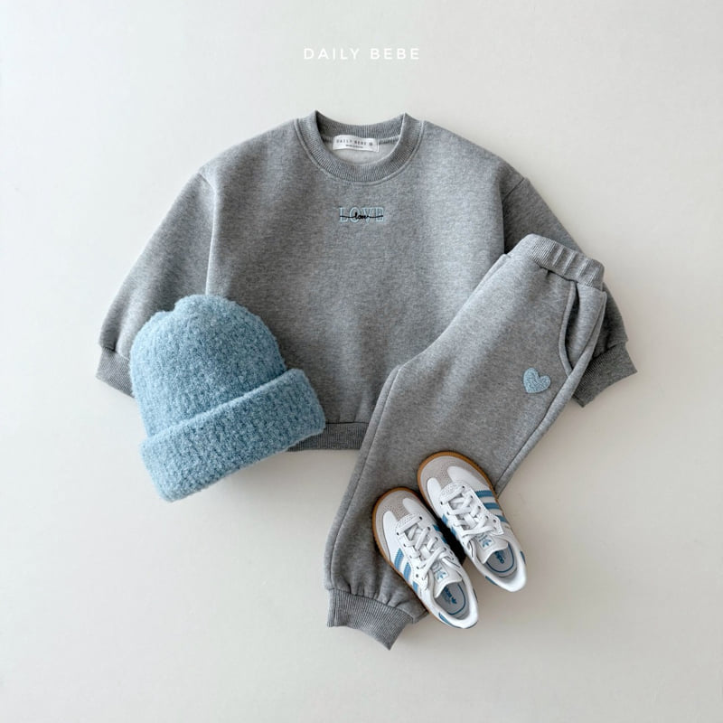 Daily Bebe - Korean Children Fashion - #todddlerfashion - Love Jogger Set - 10