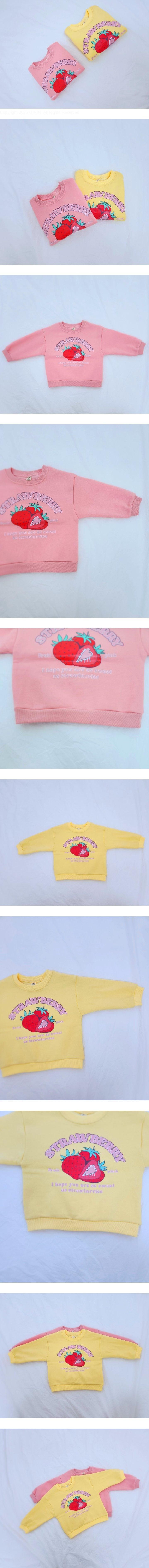 Daily shop - Korean Children Fashion - #toddlerclothing - Fleece Strawberry Sweatshirt