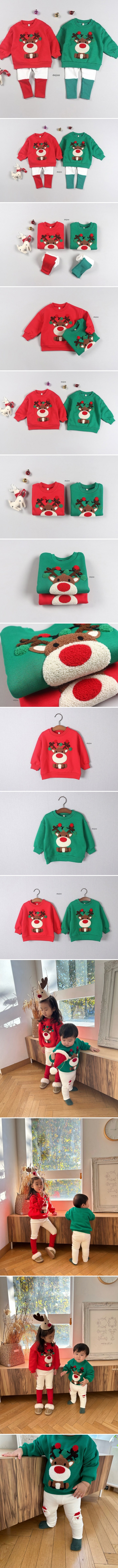 Dajoa - Korean Children Fashion - #todddlerfashion - Christmas Deer Tee - 2