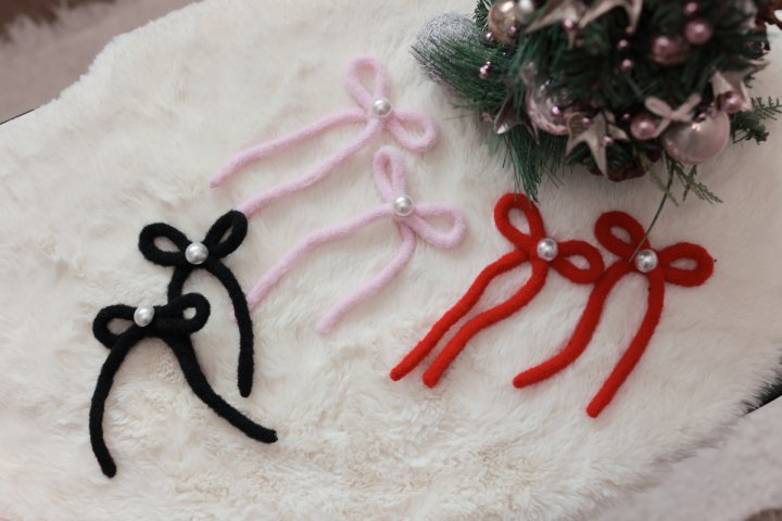 Dalla - Korean Children Fashion - #Kfashion4kids - Angora Ribbon Hairpin - 6