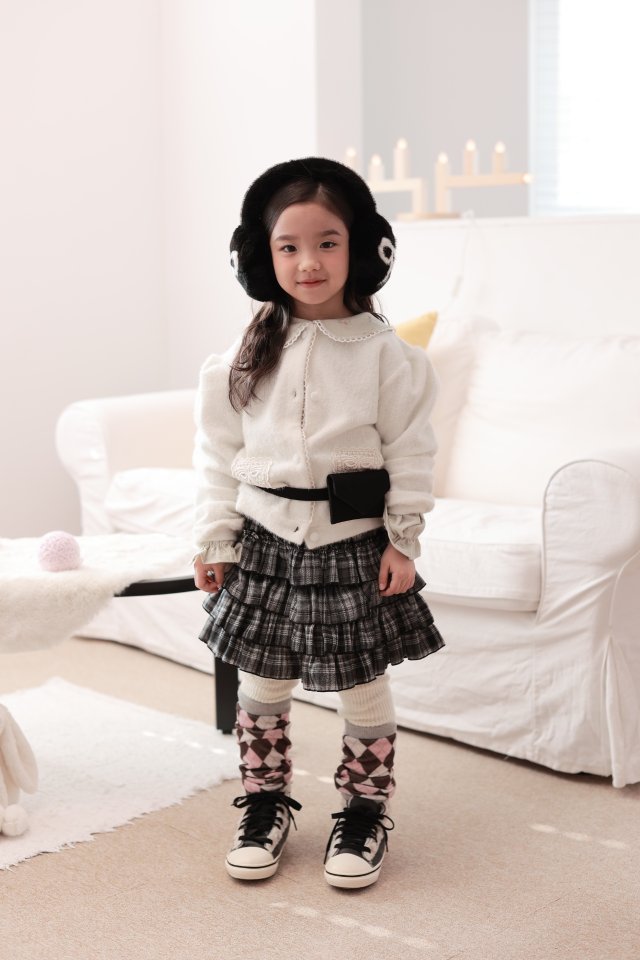Dalla - Korean Children Fashion - #Kfashion4kids - 4 Tier Check Skirt - 9
