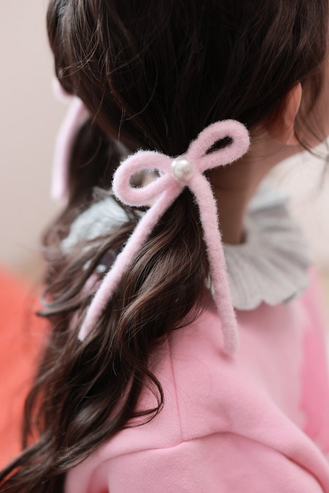 Dalla - Korean Children Fashion - #childofig - Angora Ribbon Hairpin - 11