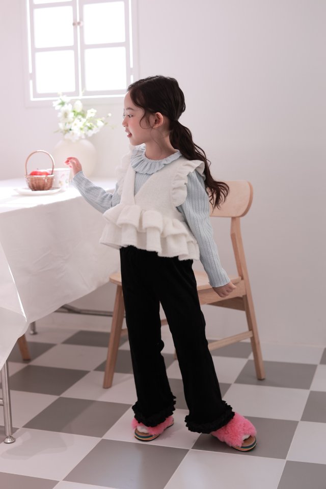 Dalla - Korean Children Fashion - #childofig - Soft Frill Bootcut Pants - 3