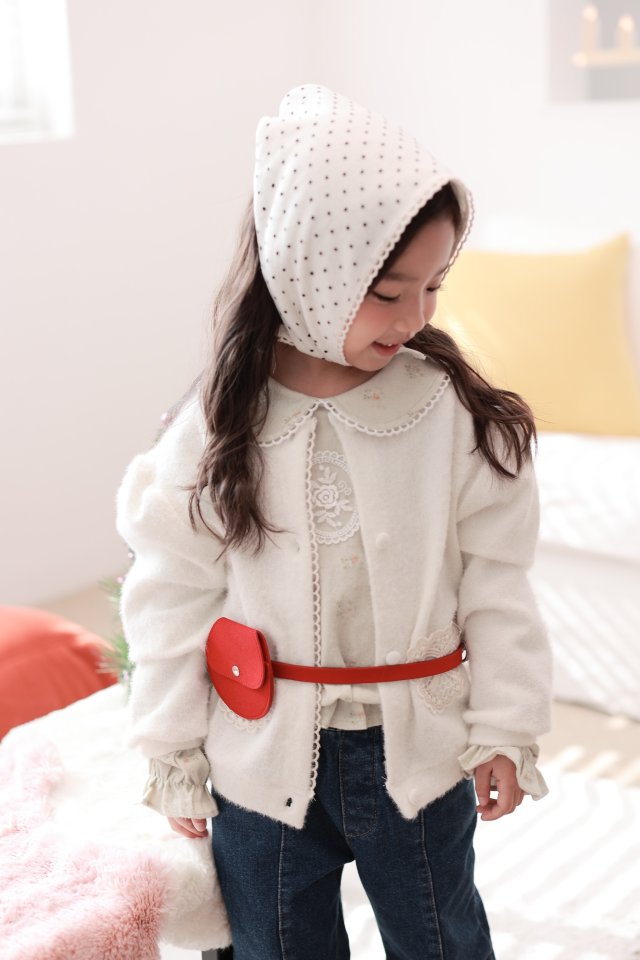 Dalla - Korean Children Fashion - #childrensboutique - Scarf Angora Cardigan - 6