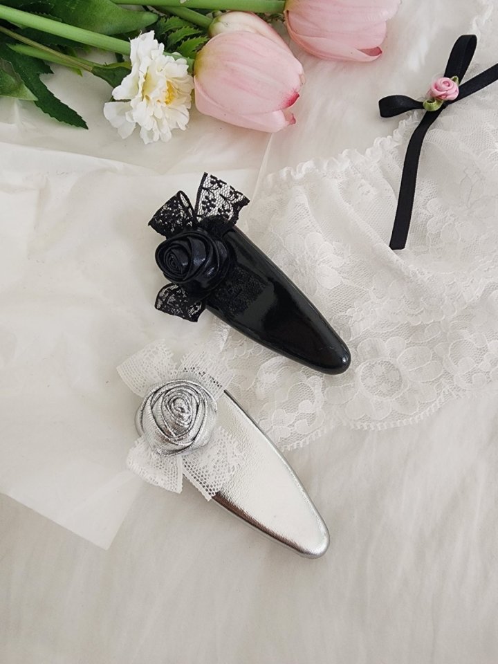 Dalla - Korean Children Fashion - #designkidswear - Rose Triangle Hairpin