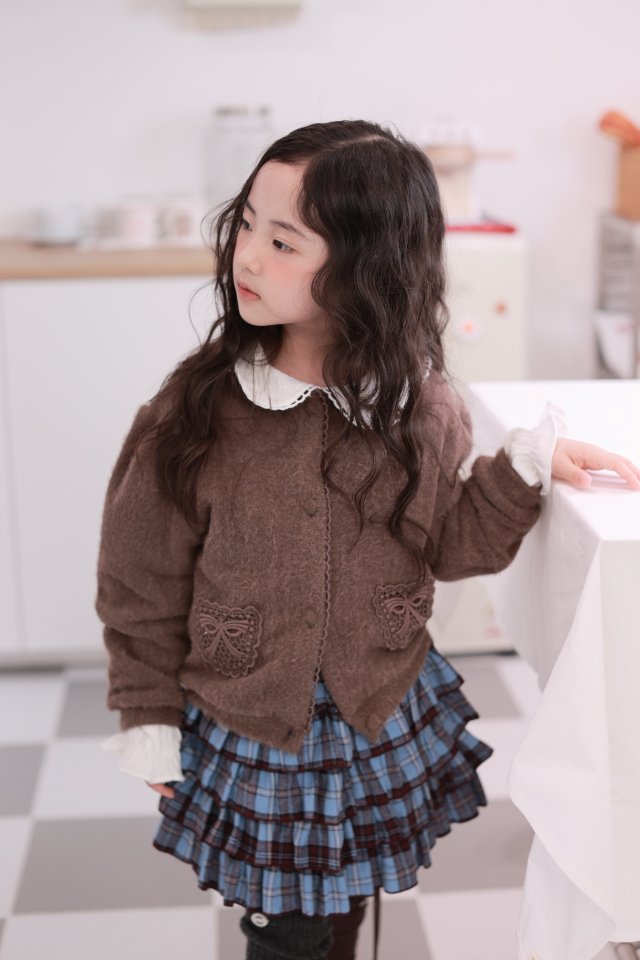 Dalla - Korean Children Fashion - #discoveringself - Scarf Angora Cardigan - 8