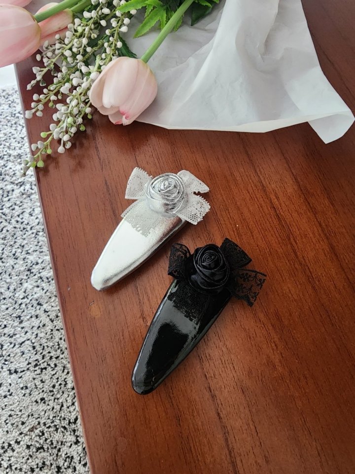 Dalla - Korean Children Fashion - #fashionkids - Rose Triangle Hairpin - 3