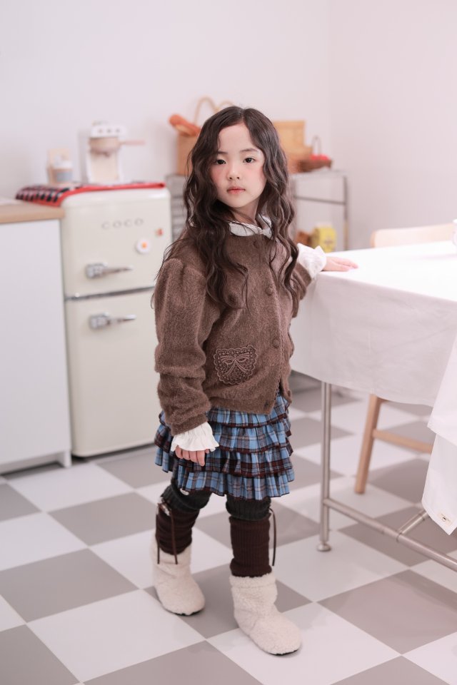 Dalla - Korean Children Fashion - #fashionkids - 4 Tier Check Skirt - 5