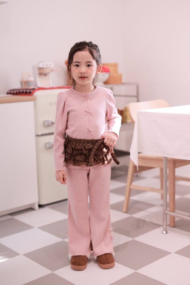 Dalla - Korean Children Fashion - #kidzfashiontrend - Flow Ribbed Set
