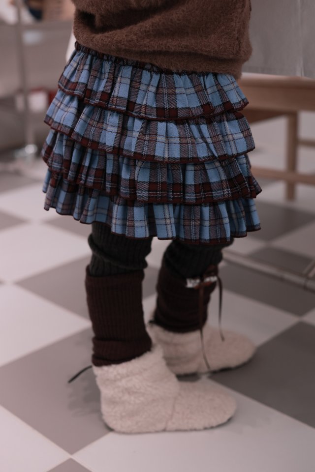 Dalla - Korean Children Fashion - #kidzfashiontrend - 4 Tier Check Skirt - 8