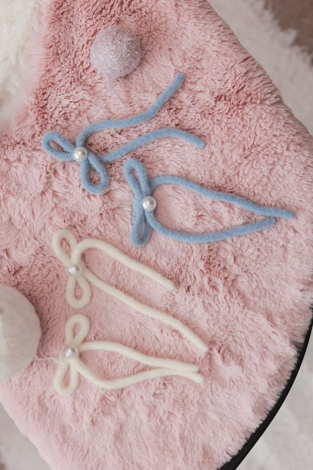 Dalla - Korean Children Fashion - #littlefashionista - Angora Ribbon Hairpin - 7