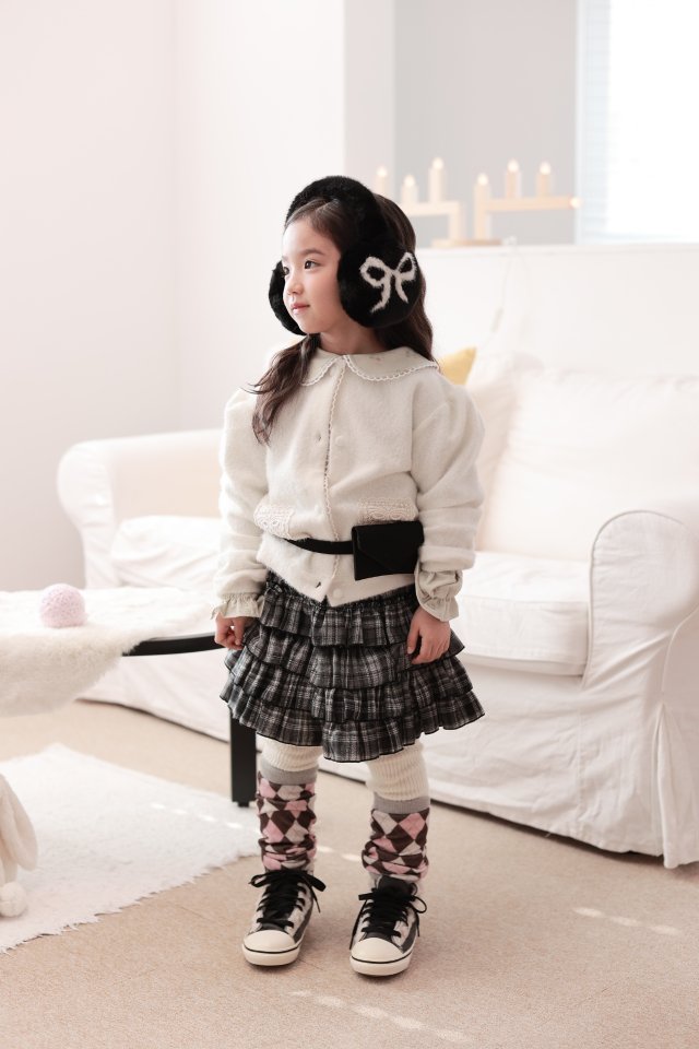 Dalla - Korean Children Fashion - #littlefashionista - 4 Tier Check Skirt - 10
