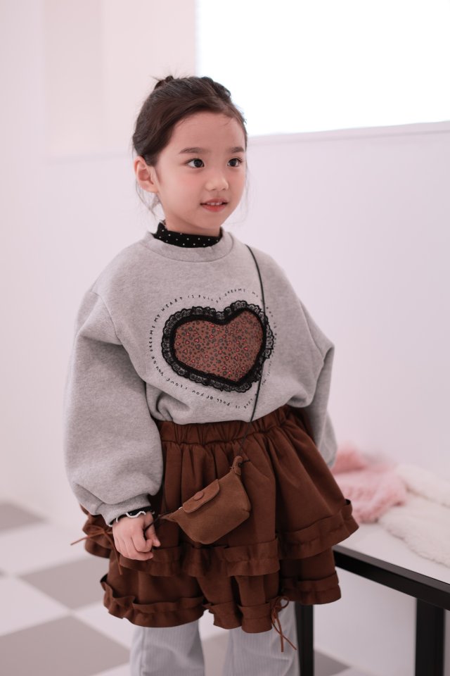 Dalla - Korean Children Fashion - #minifashionista - Leopard Heart Sweatshirt - 8