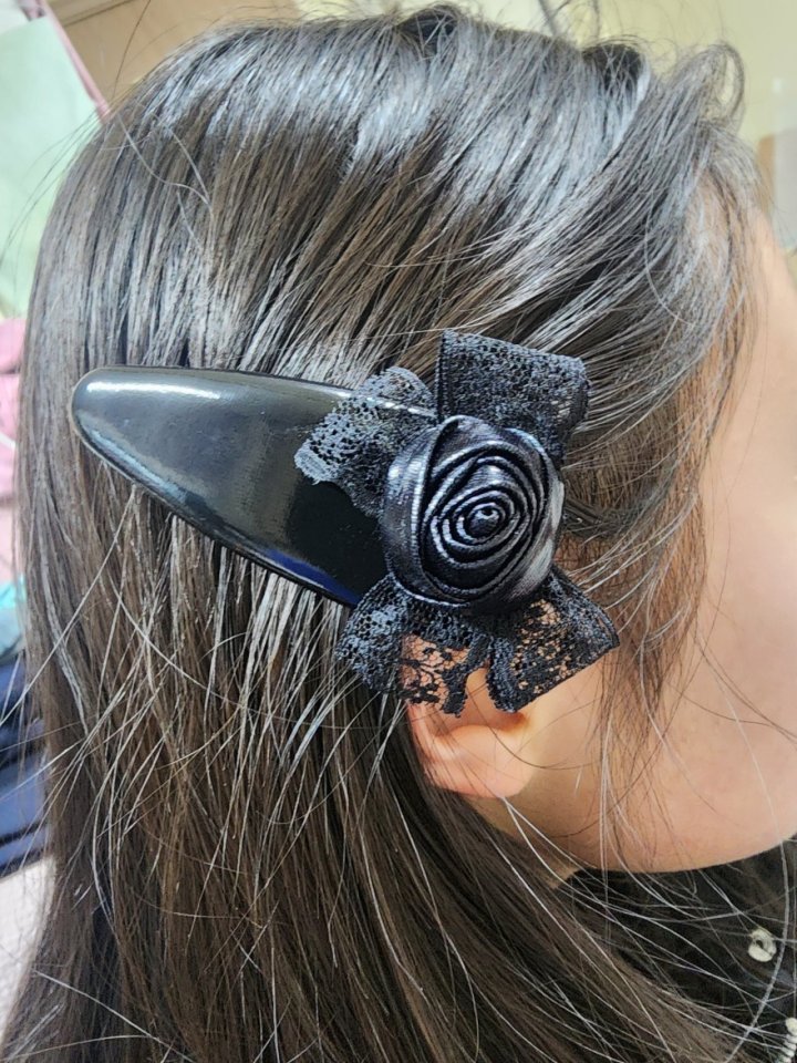 Dalla - Korean Children Fashion - #prettylittlegirls - Rose Triangle Hairpin - 11
