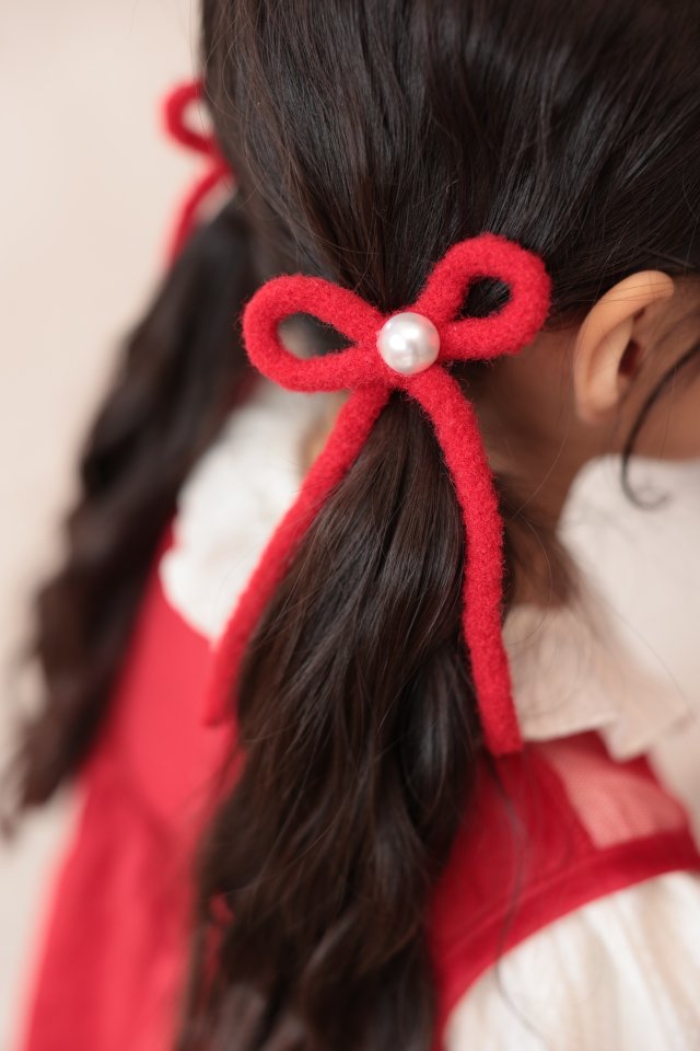 Dalla - Korean Children Fashion - #prettylittlegirls - Angora Ribbon Hairpin - 10