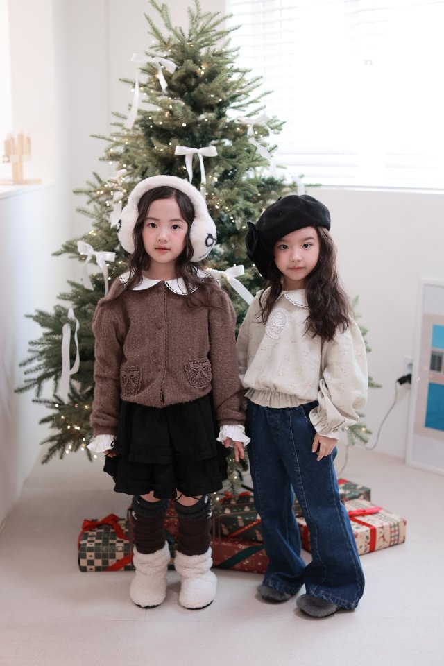 Dalla - Korean Children Fashion - #toddlerclothing - Scarf Angora Cardigan - 4