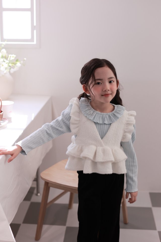 Dalla - Korean Children Fashion - #todddlerfashion - Chain Ruffle Tee - 9