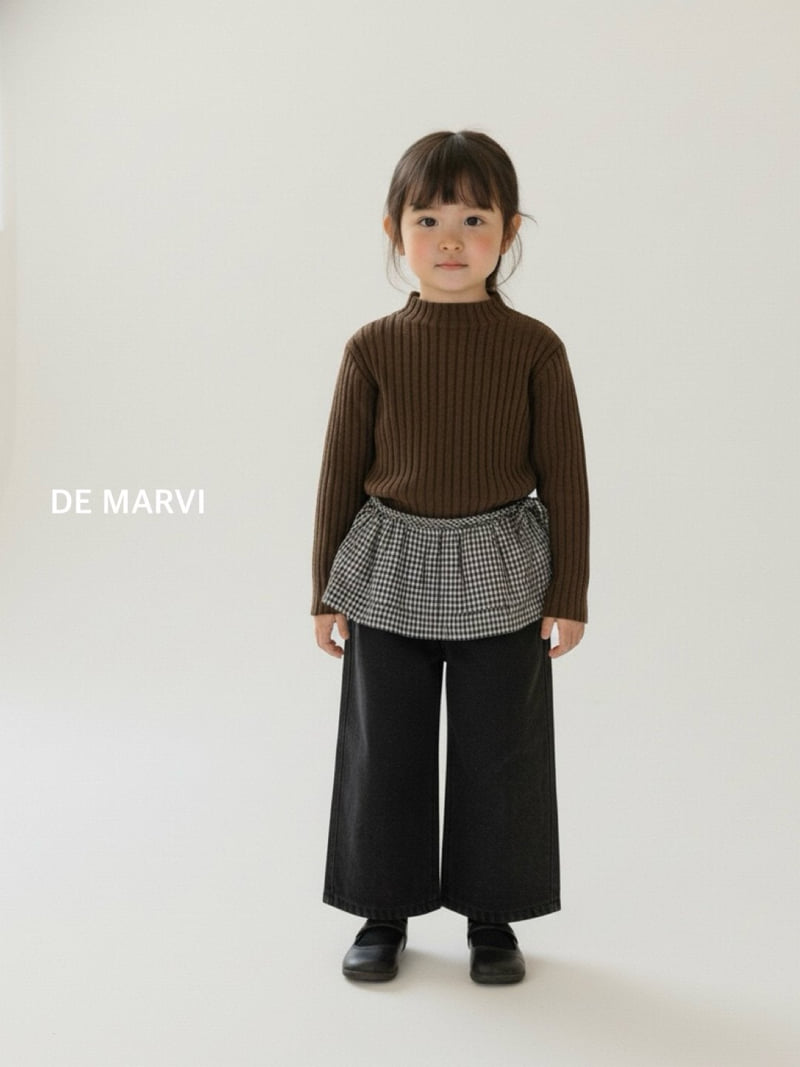 De Marvi - Korean Children Fashion - #discoveringself - Eye Knit Mock Neck Tee - 2
