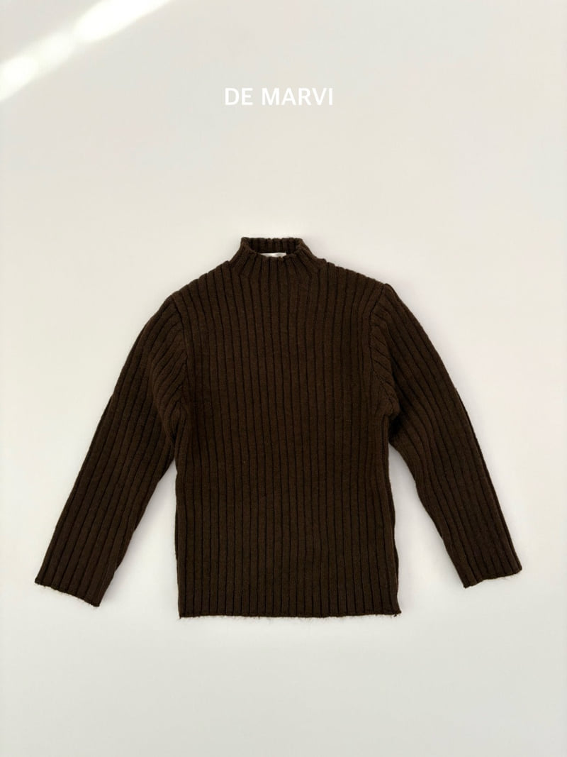 De Marvi - Korean Children Fashion - #fashionkids - Eye Knit Mock Neck Tee - 4