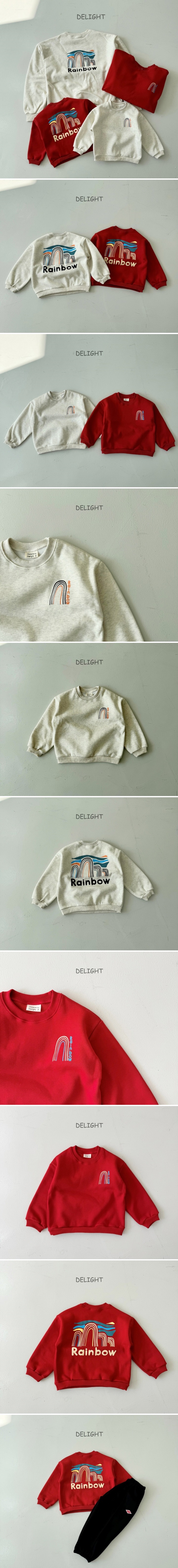 Delight - Korean Women Fashion - #momslook - Rainbow Sweatshirt (Adult) - 2