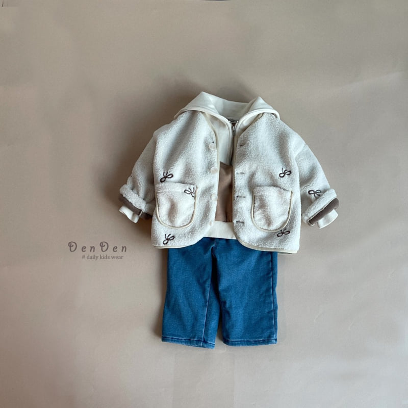 Denden - Korean Baby Fashion - #babyboutique - Ribbon Embroidery Jacket - 9