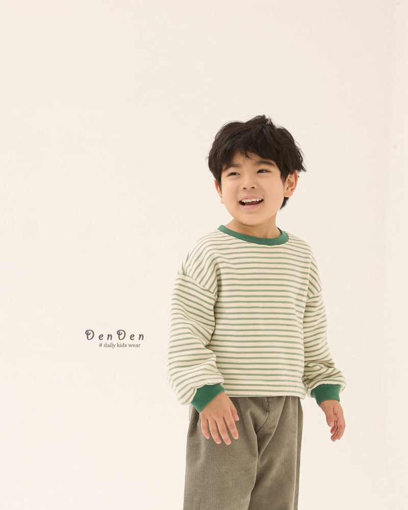 Denden - Korean Baby Fashion - #babyboutique - Striped Micro Tee - 10