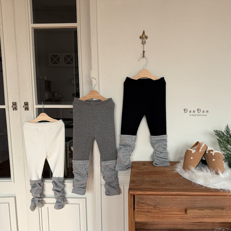 Denden - Korean Baby Fashion - #babyclothing - Fluffy Warm Leggings - 2