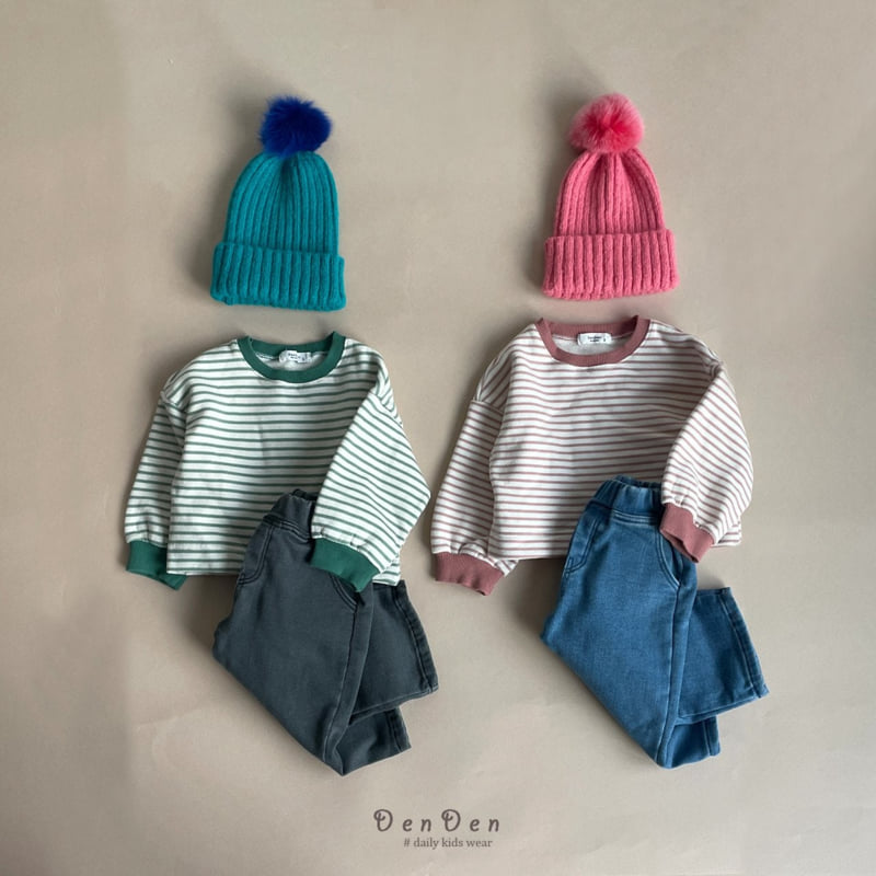 Denden - Korean Baby Fashion - #babyclothing - Striped Micro Tee - 12