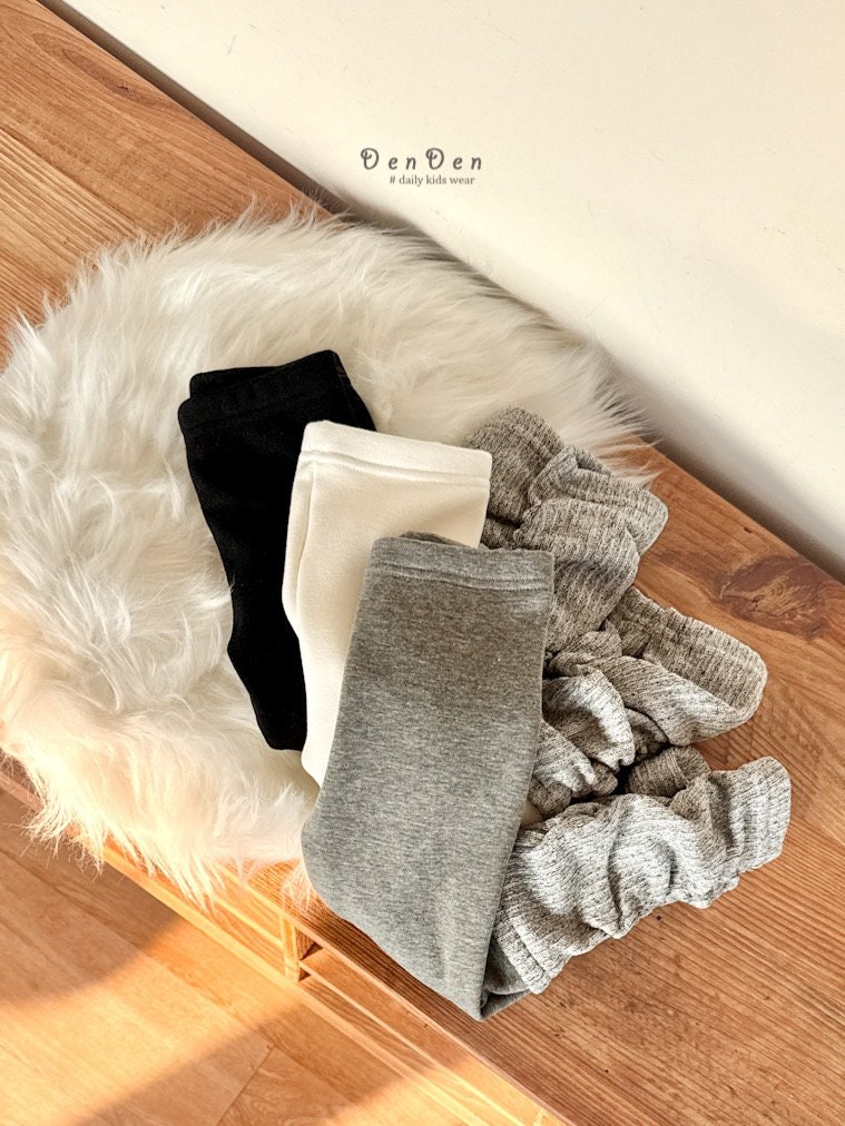 Denden - Korean Baby Fashion - #babyfashion - Fluffy Warm Leggings - 3