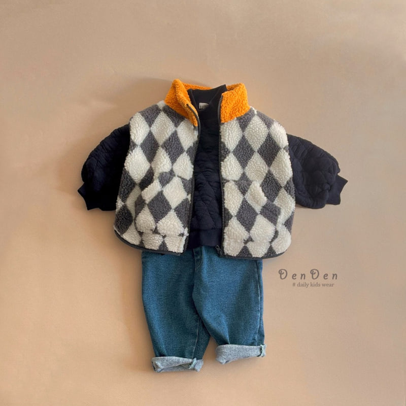 Denden - Korean Baby Fashion - #babygirlfashion - Pound Baggy Fleece Jeans - 7