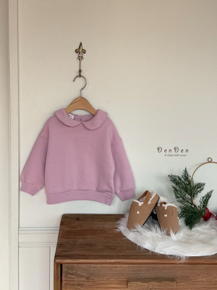 Denden - Korean Baby Fashion - #babyfever - Sweet Round Collar Tee - 4