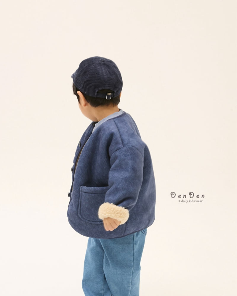 Denden - Korean Baby Fashion - #babywear - Denim Fleece Jacket - 7