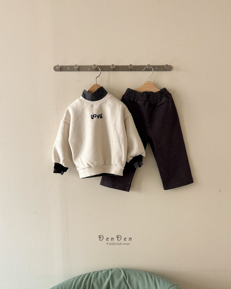 Denden - Korean Baby Fashion - #babywear - Love Embroidery Tee - 8