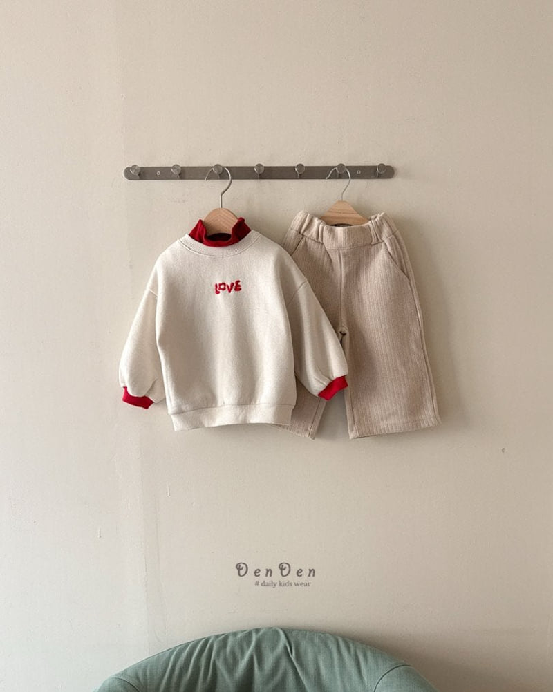 Denden - Korean Baby Fashion - #onlinebabyboutique - Love Embroidery Tee - 9