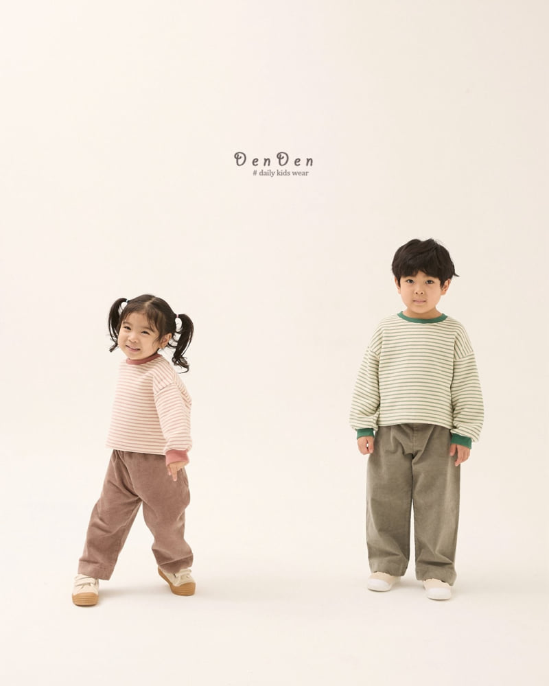 Denden - Korean Baby Fashion - #onlinebabyboutique - Striped Micro Tee - 7
