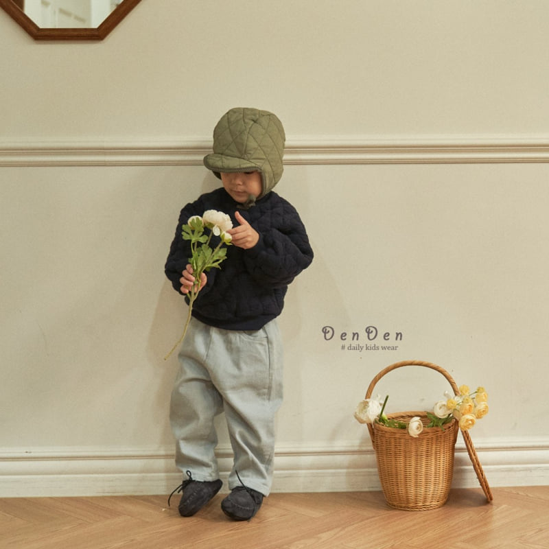 Denden - Korean Baby Fashion - #onlinebabyshop - Tucked Bean Fleece Pants - 7
