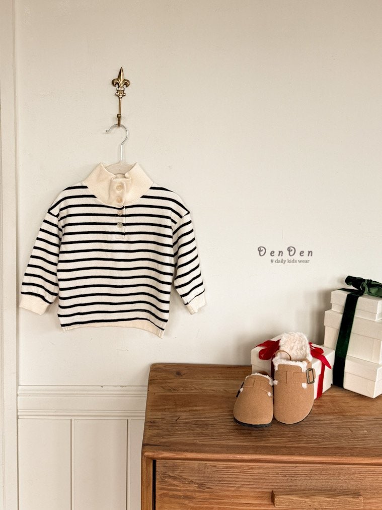 Denden - Korean Baby Fashion - #onlinebabyboutique - Collar Hop Tee - 4